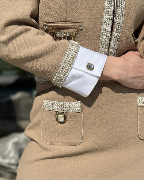 Kostým dámský Elisabetta Franchi hnědý